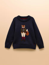 Jonty Blue Intarsia Knitted Jumper