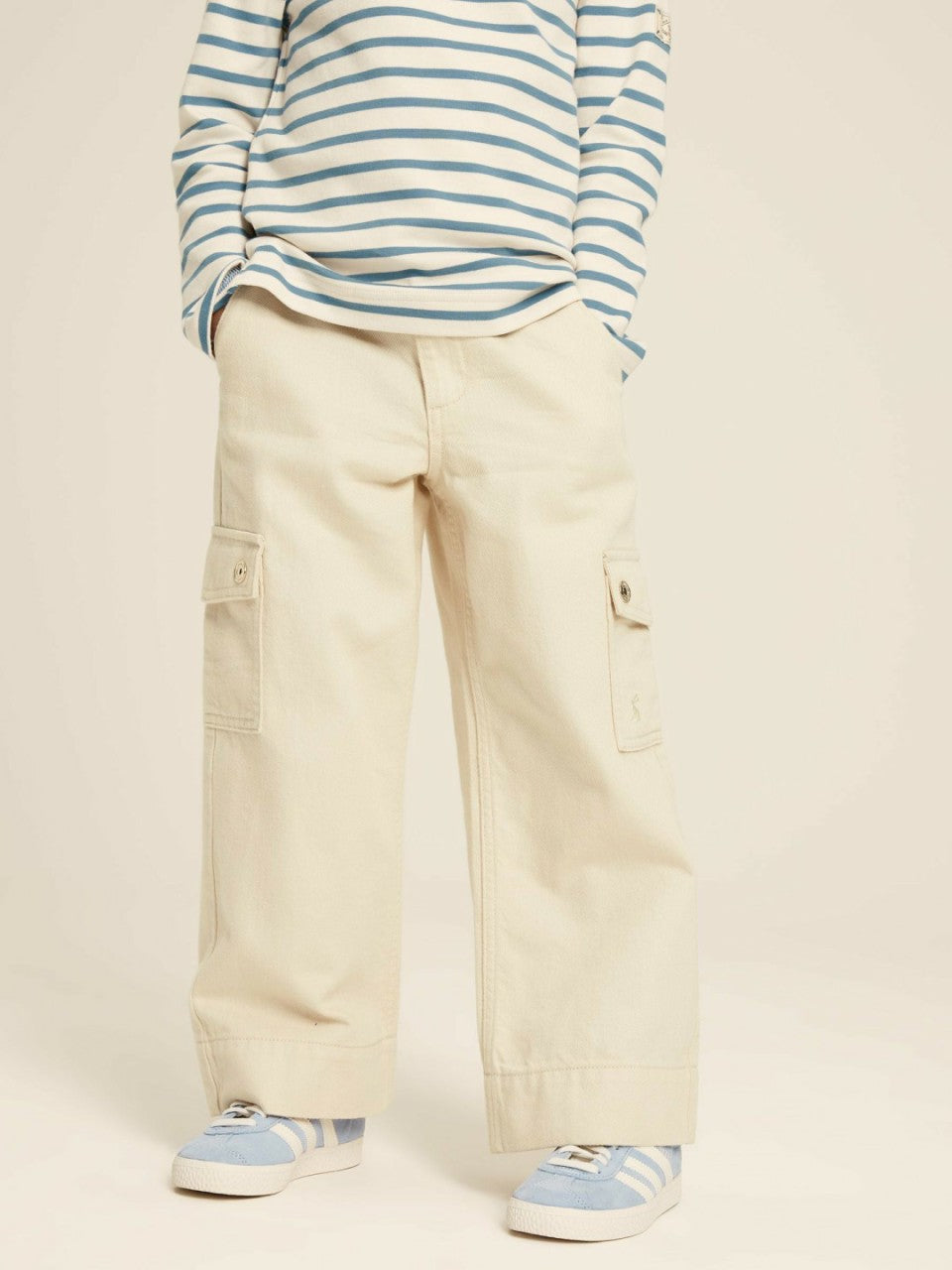 Georgia Beige Cargo Wide Leg Trousers