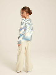 Georgia Beige Cargo Wide Leg Trousers