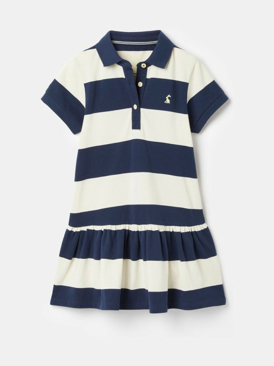 Orla Navy Blue & White Stripe Polo Shirt Dress