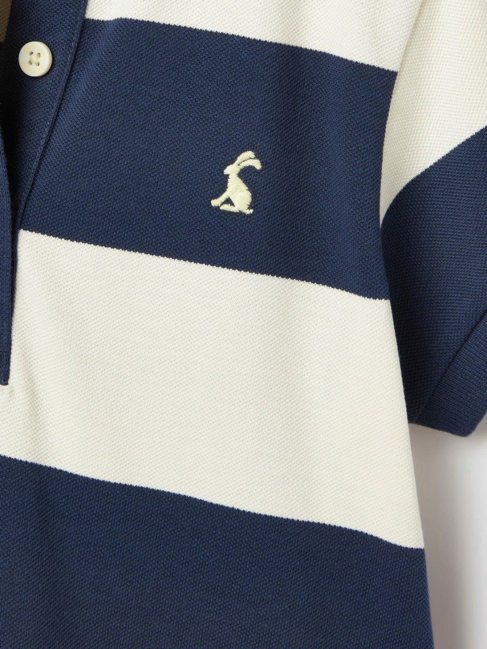 Orla Navy Blue & White Stripe Polo Shirt Dress