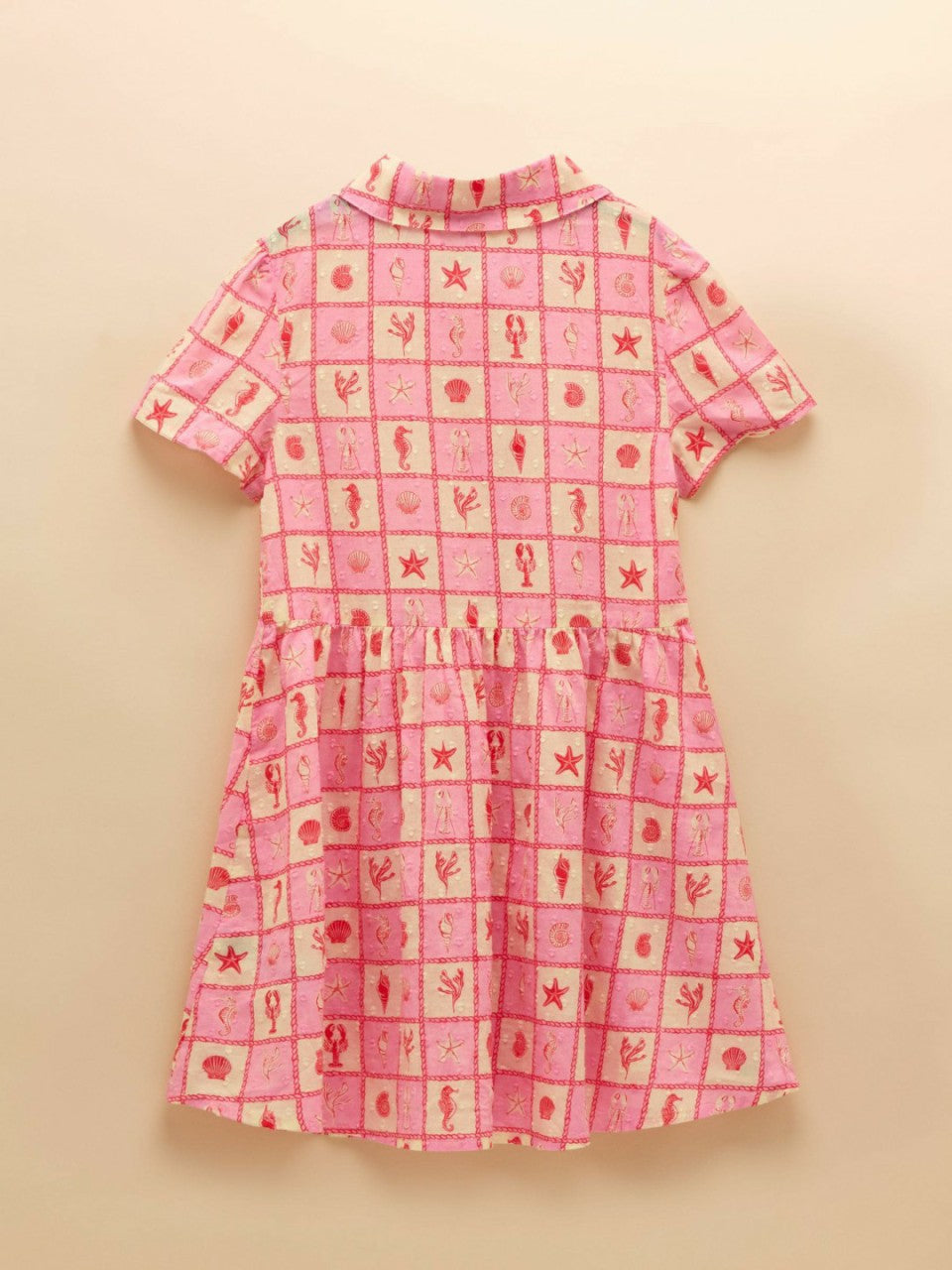Isabella Pink Printed Short Sleeve Shirt Dress