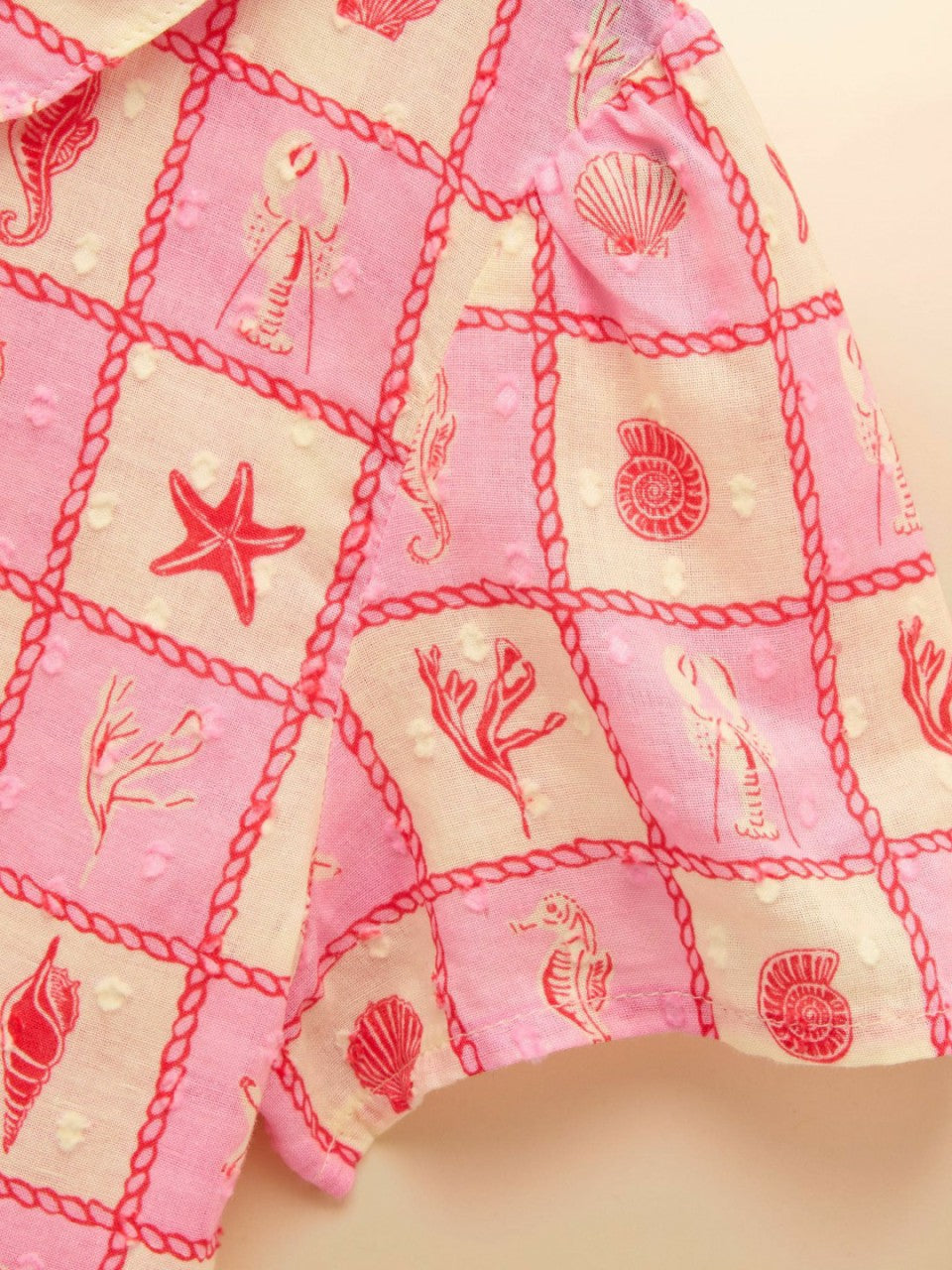 Isabella Pink Printed Short Sleeve Shirt Dress