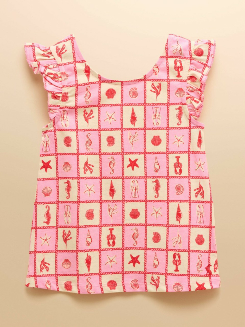 Butterfly Pink Frill Sleeve Vest