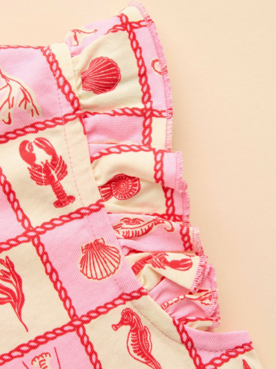 Butterfly Pink Frill Sleeve Vest