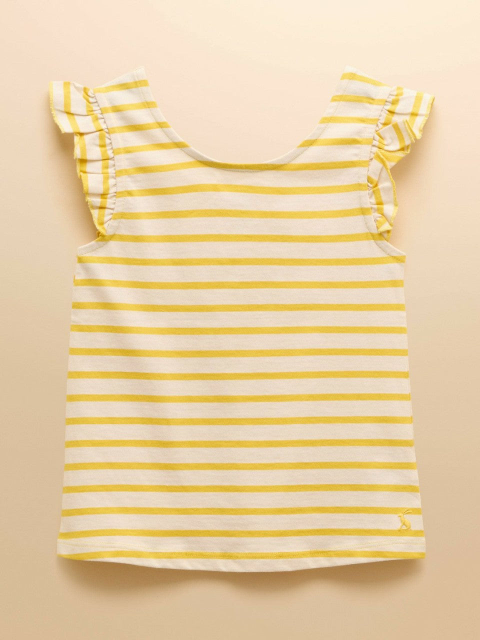 Butterfly Yellow & White Frill Sleeve Vest