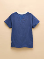 Official Badminton Blue Screen Print T-Shirt