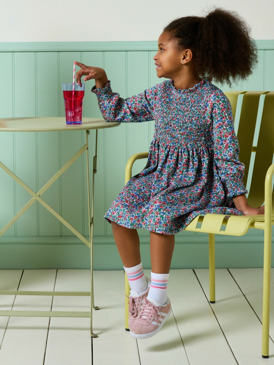 Gracie Blue Floral Printed Jersey Dress