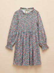 Gracie Blue Floral Printed Jersey Dress
