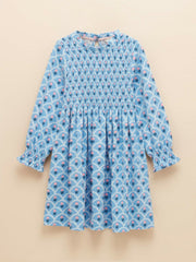 Gracie Blue Printed Jersey Dress