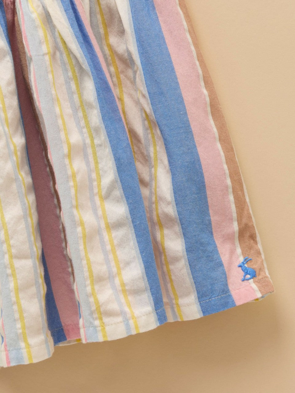 Poppie Blue & Pink Woven Midi Dress