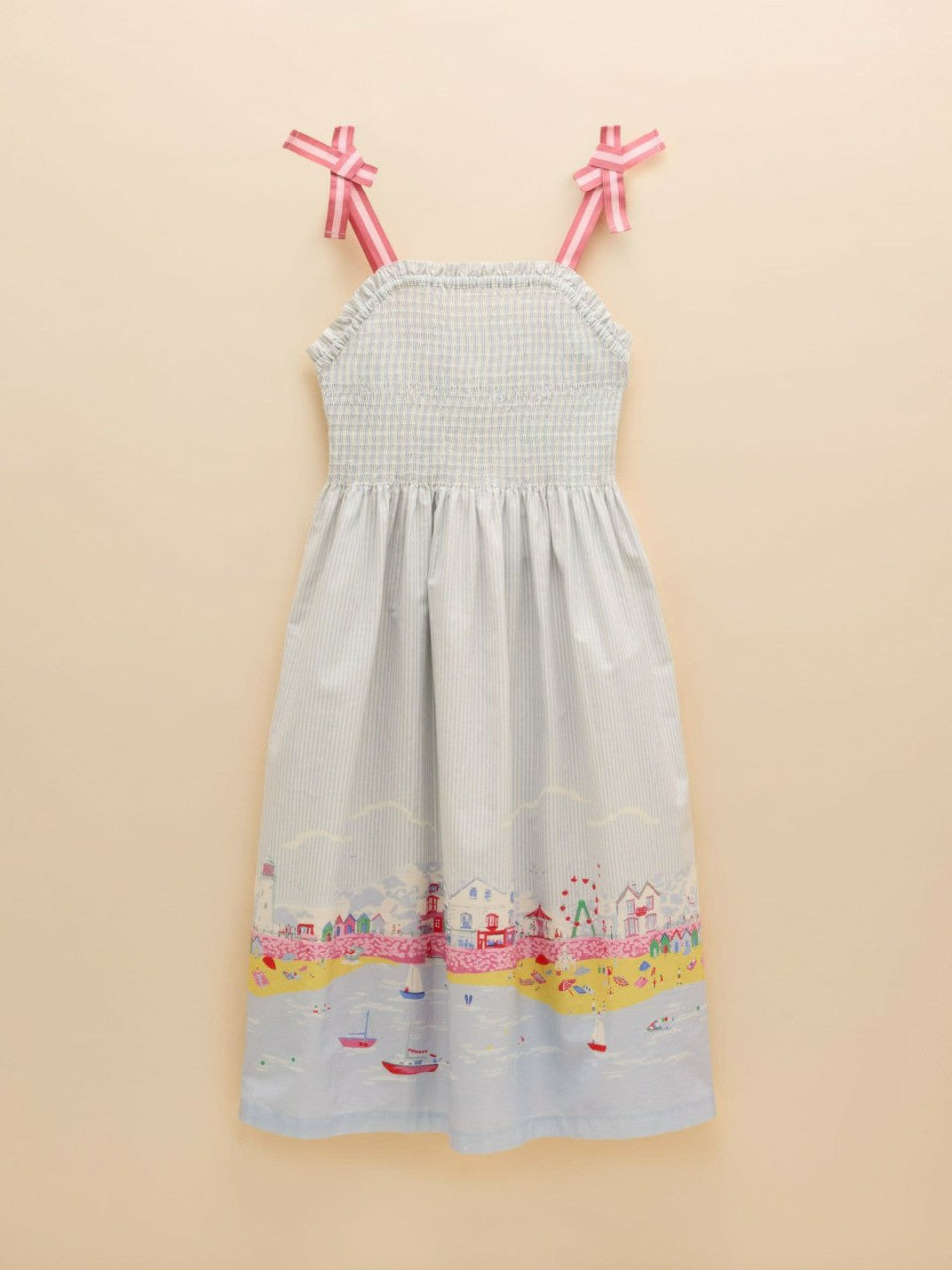 Pretty As A Picture Blue Woven Bow Tie Dress