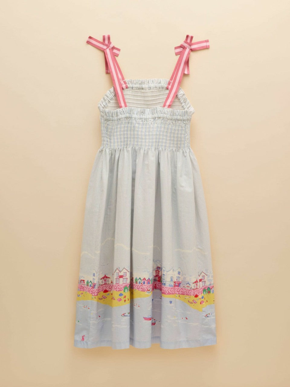 Pretty As A Picture Blue Woven Bow Tie Dress