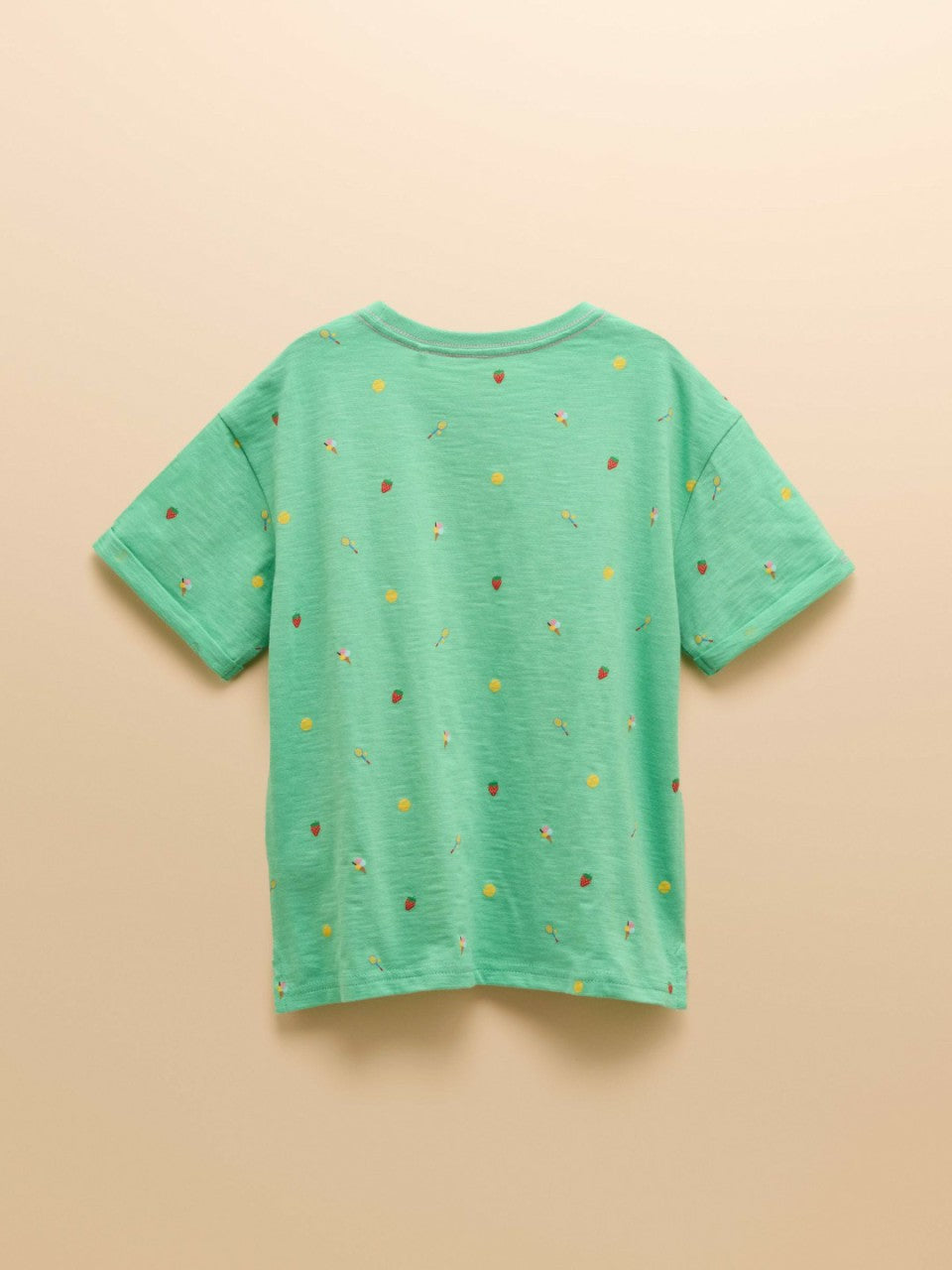 Fundays Green Printed T-Shirt