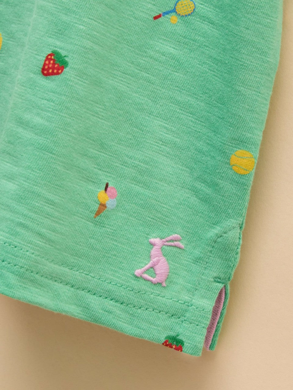 Fundays Green Printed T-Shirt