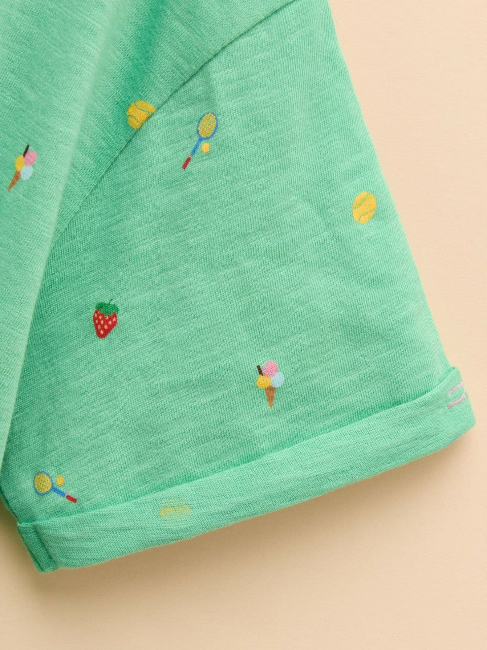 Fundays Green Printed T-Shirt