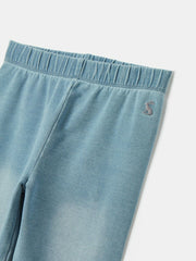 Trot Light Wash Blue Jersey Denim Jodphur-Style Leggings