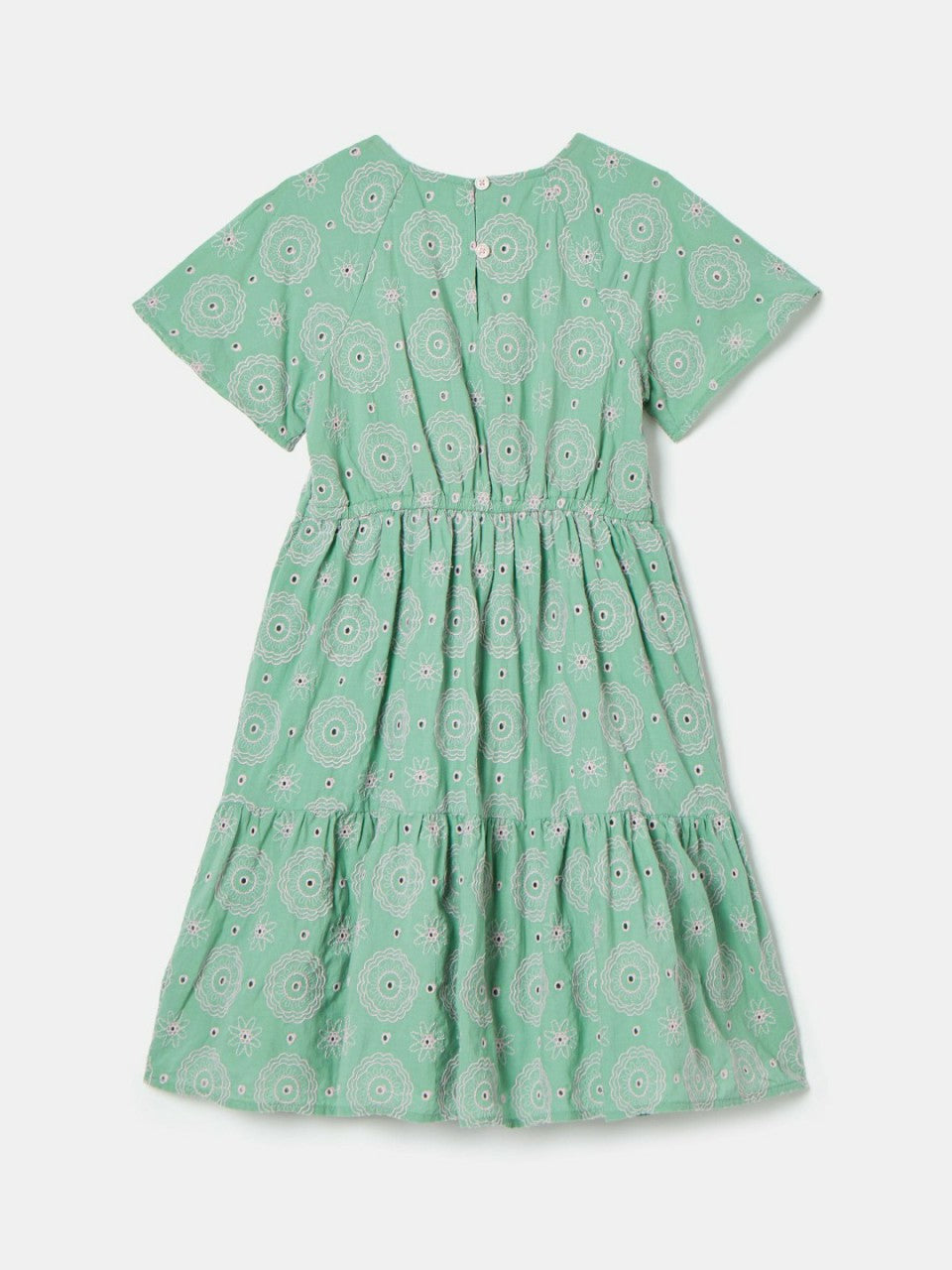 Sunshine Green Tiered Woven Dress