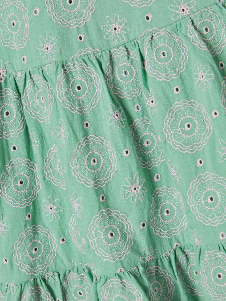 Sunshine Green Tiered Woven Dress